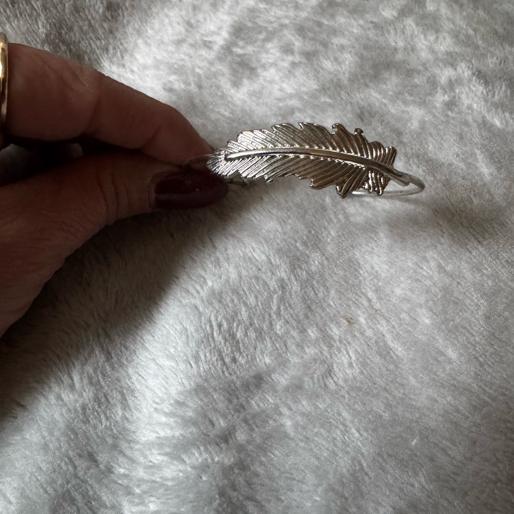 Silver Feather Bracelet